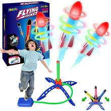 Kids Air Pressed Stomp Rocket Pedal Games Outdoor Sports Kids League Launchers Step Pump Skittles Children Foot Family Game Toy