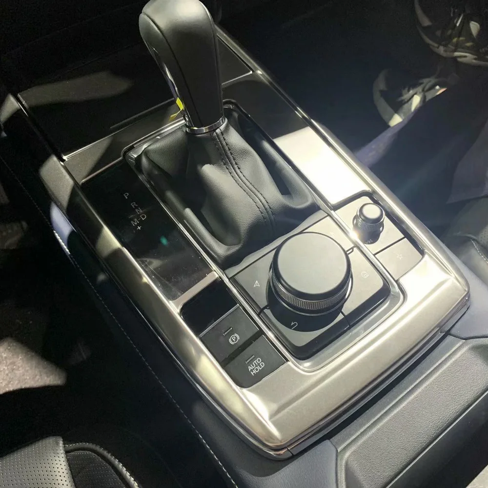 Черная консоль из нержавеющей стали для Mazda Cx-30 Cx30 2020 2021 панель переключения