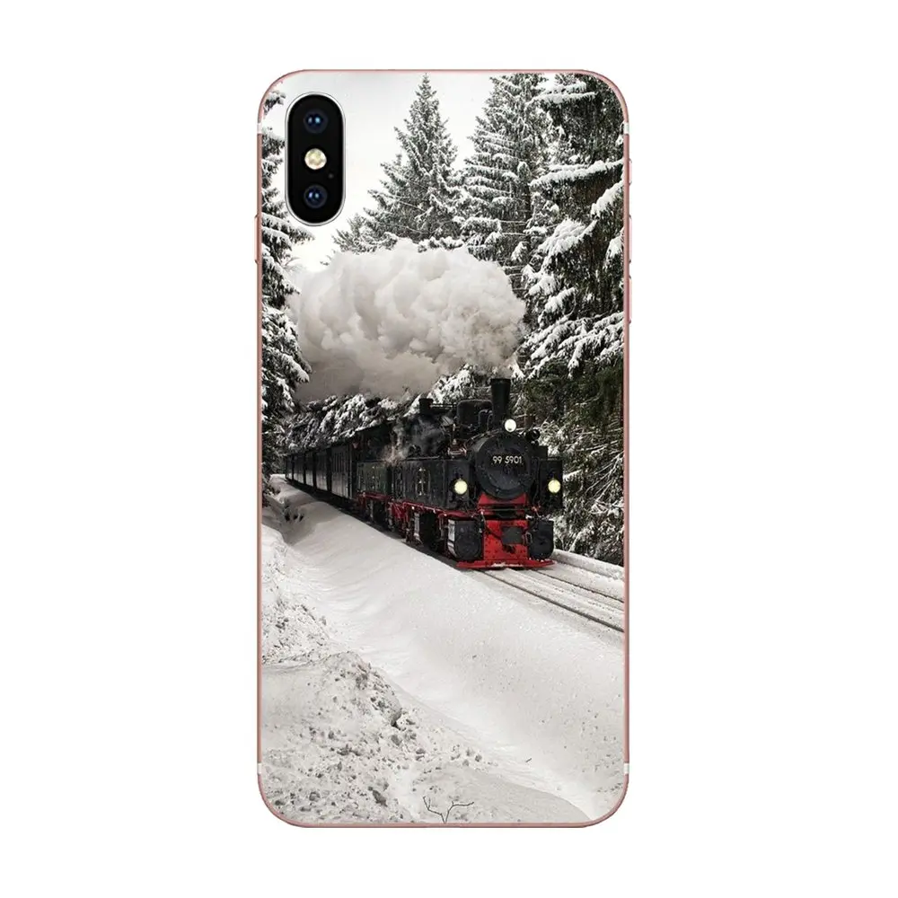 Мягкий Кап винтажная железная дорога дорожный плакат для huawei P7 P8 P9 P10 P20 P30 Lite Mini Plus