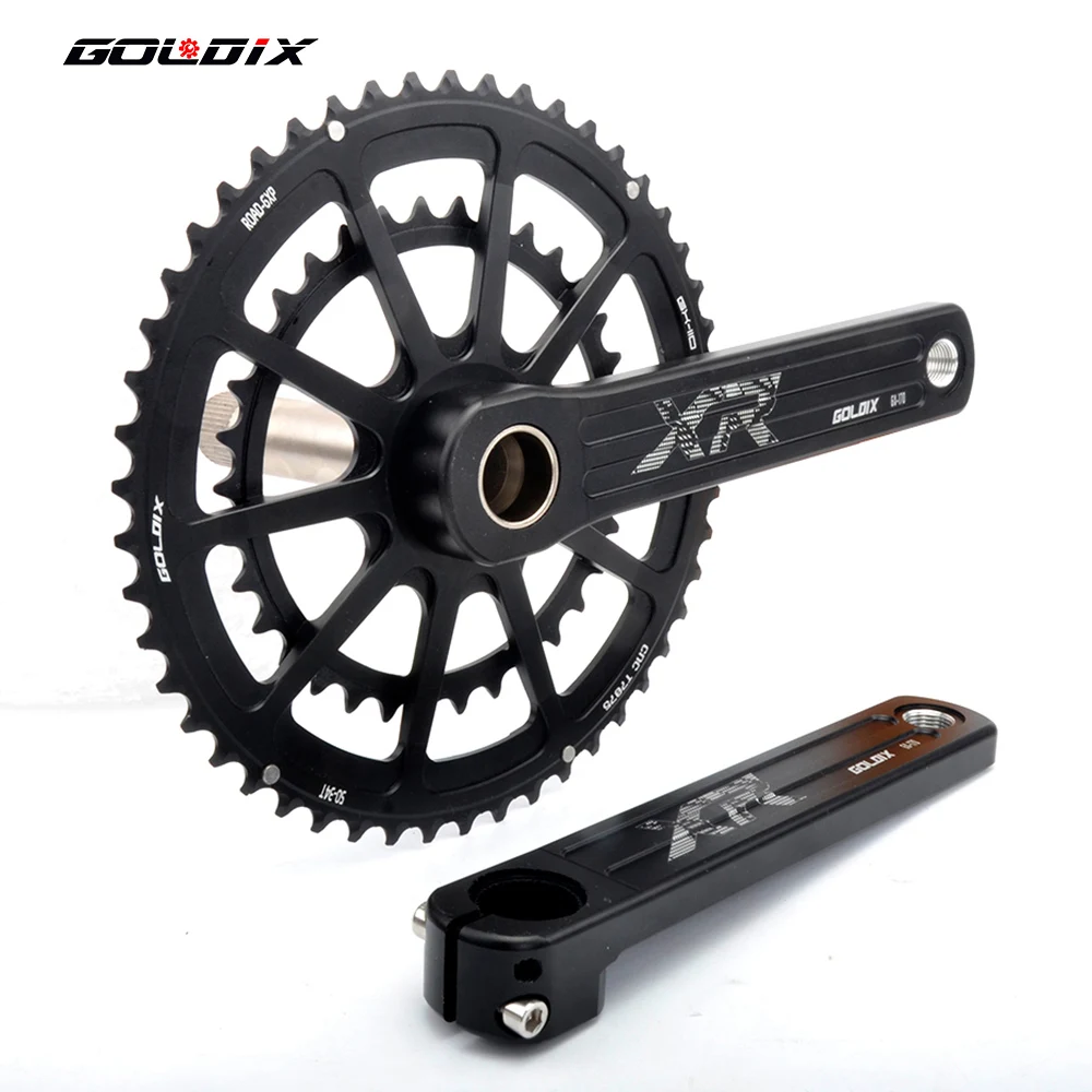 

GOLDIX 20/22S Bike Crankset Alloy MTB Road Bicycle Crank 170/172.5/175mm Chainwheel 50-34T/53-39/52-36/42T For SHIMANO SRAM GXP