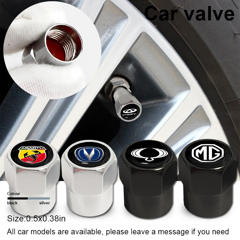 

4pc Car Tire Valve Metal Hexagon for Renault Clio 2 3 4 Megane 2 3 4 Trafic 2 Captur Sport Fluence Sandero Exterior Accessories