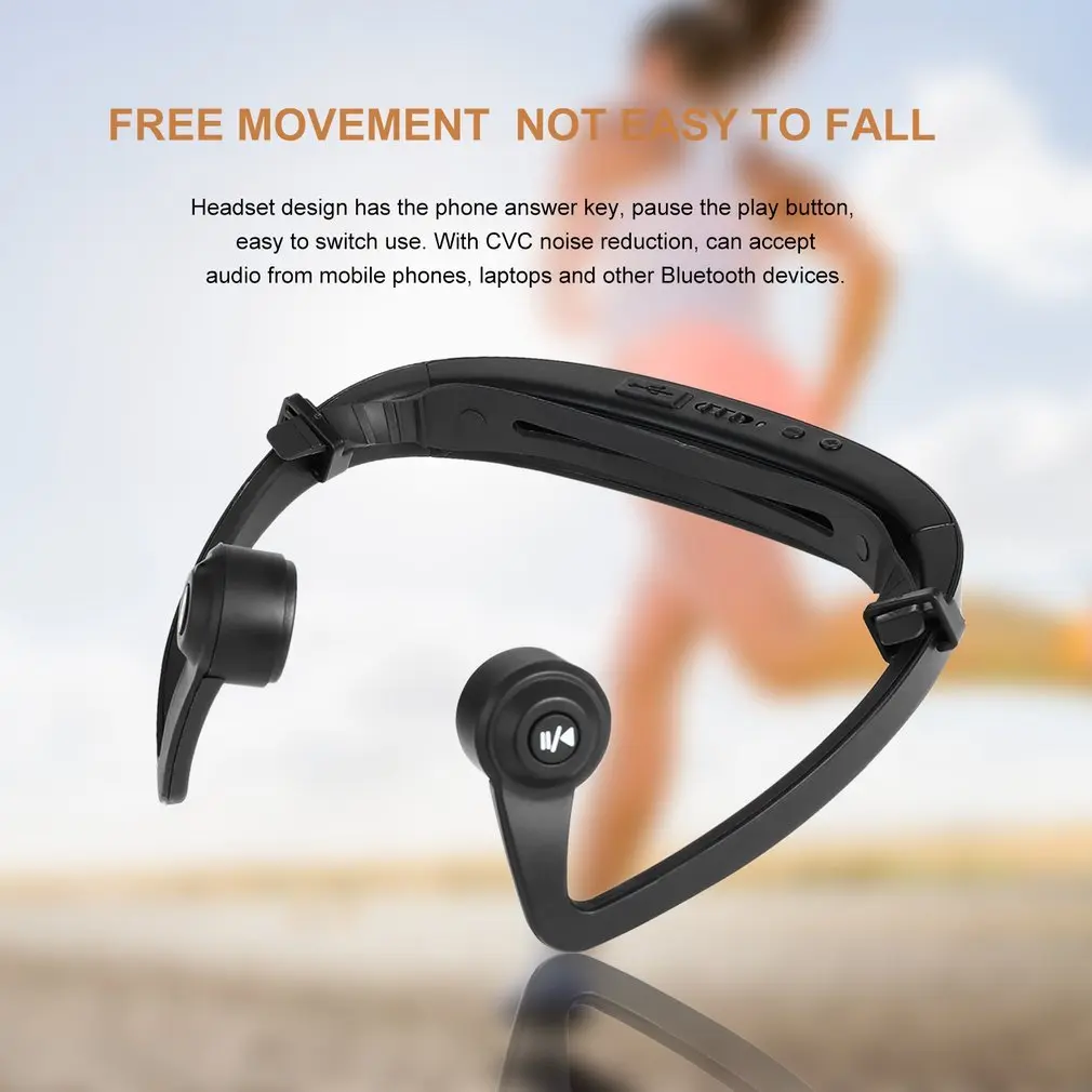 Sport BONE Conduction Bluetooth Headset Wireless Headphone LF-V9 Movement Handfree Calling Free USB Charging | Электроника
