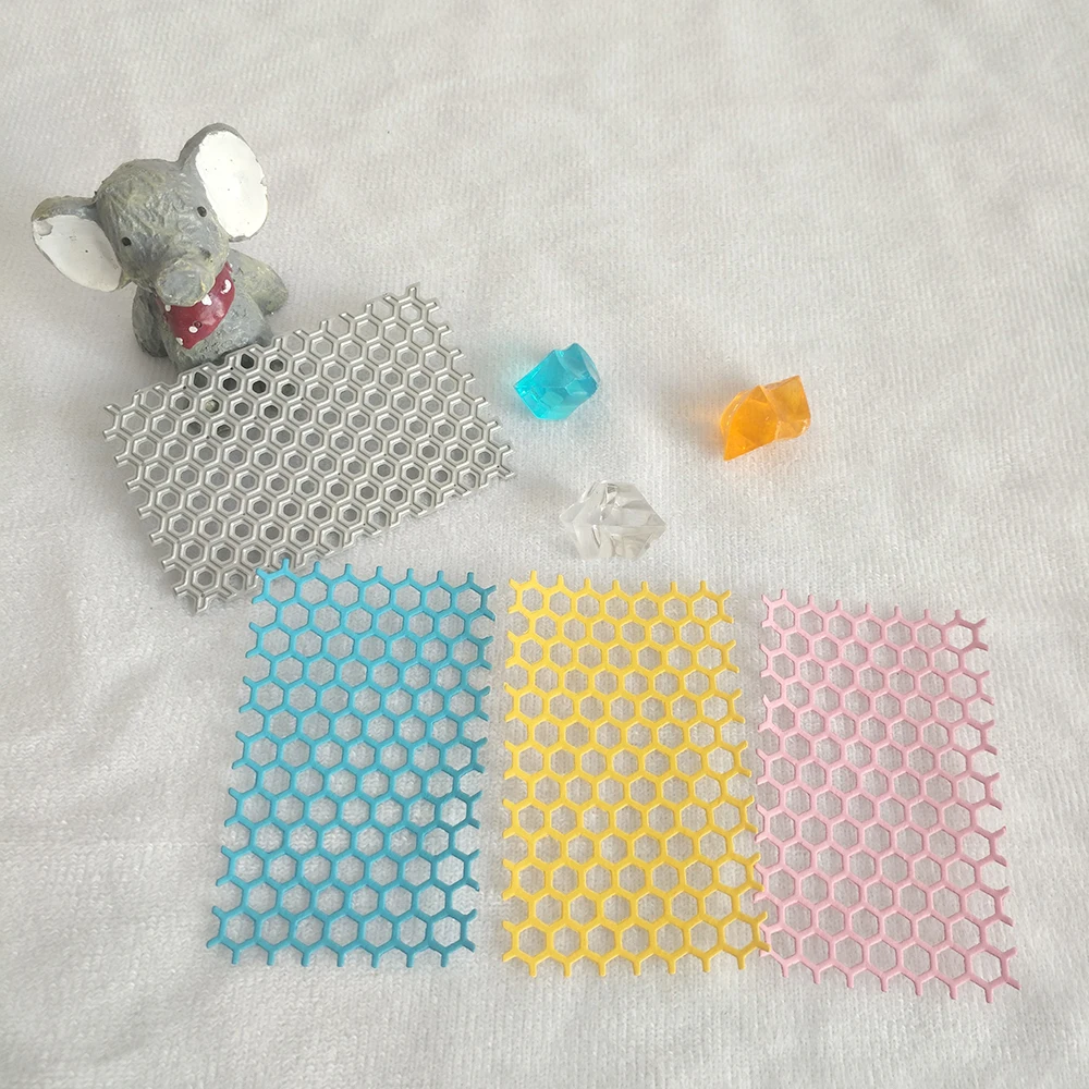 New exquisite honeycomb mesh decoration cutting dies photo album cardboard DIY gift card decoration embossing crafts