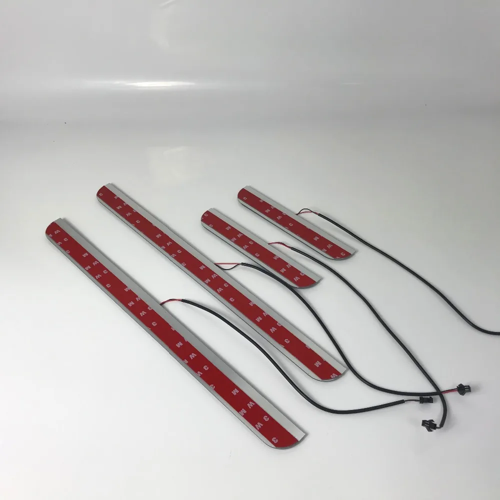 

Express delivery led door sill plate strip welcome light threshold guard protectors for subaru wrx sti