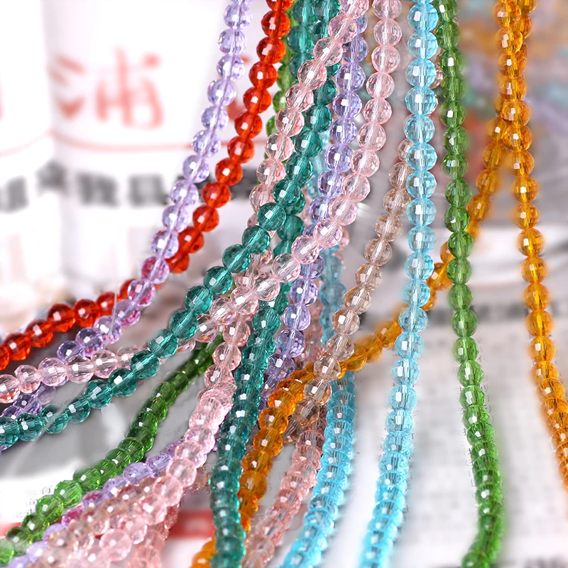 Хрустальные круглые шарики 6, 8, 10, 12 мм, стеклянные бусины с огранкой 96, материалы для рукоделия, ювелирные изделия, аксессуары для ювелирных изделий, оптовая продажа