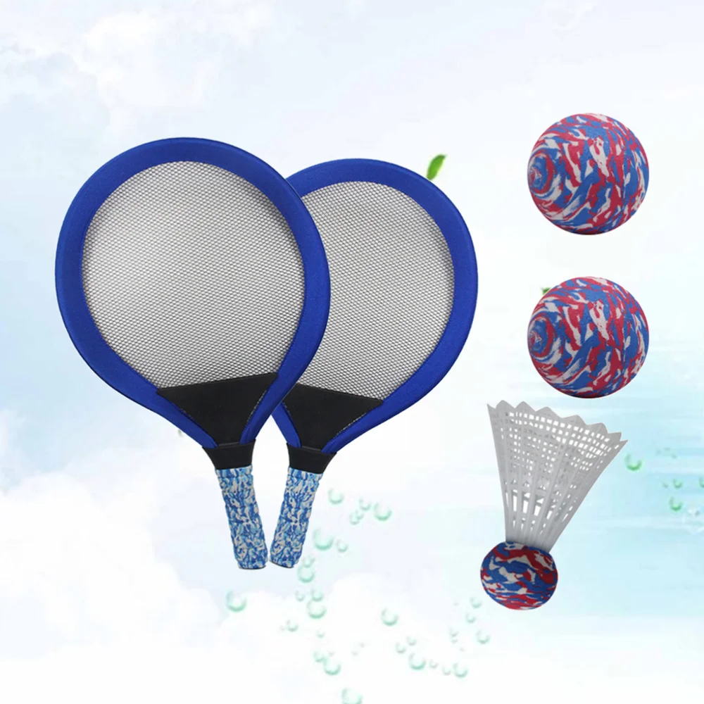 

1 Pair Children's Tennis Badminton Racket Kids Palying Badminton Round Rackets Game Props for Kindergarten Primary School Outdoo