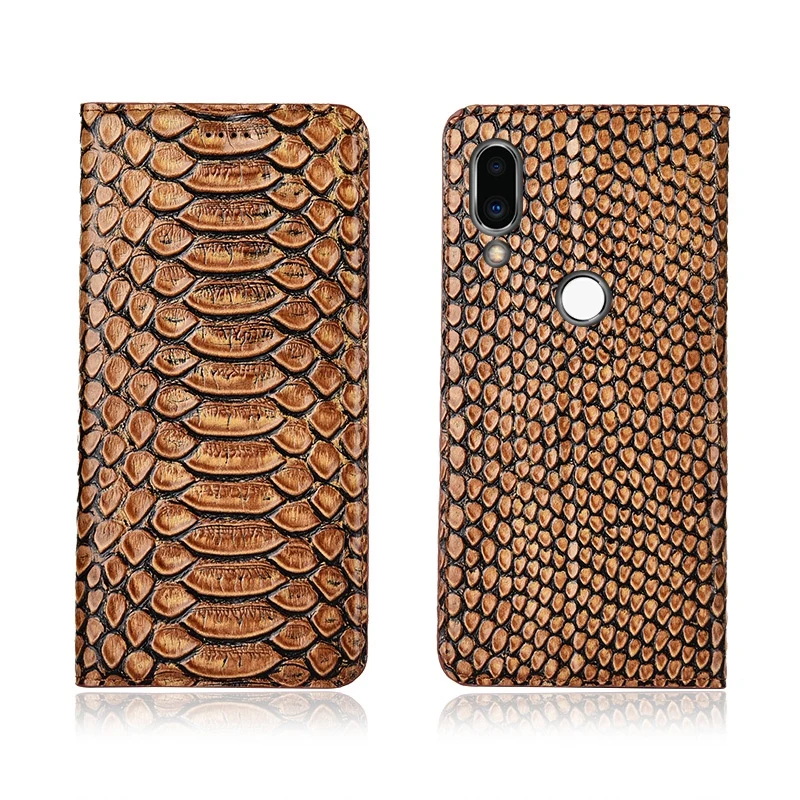 Python pattern genuine leather case for Meizu Note 9 magnetic flip cover 8 holster phone card slot holder | Мобильные телефоны и