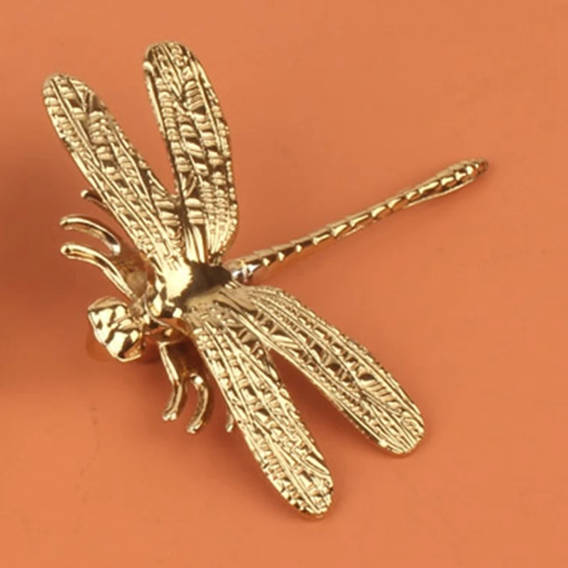 Акция! Мебельные ручки Dragonfly элегантные латунные дверные для кухонного шкафа