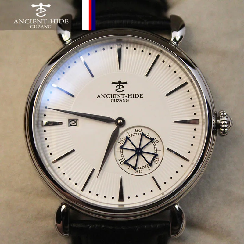 

43mm Simple Fashionable Mens Automatic Mechanical Watch Hollow Calendar Waterproof Self Winding Watches for Men Relojes Hombre