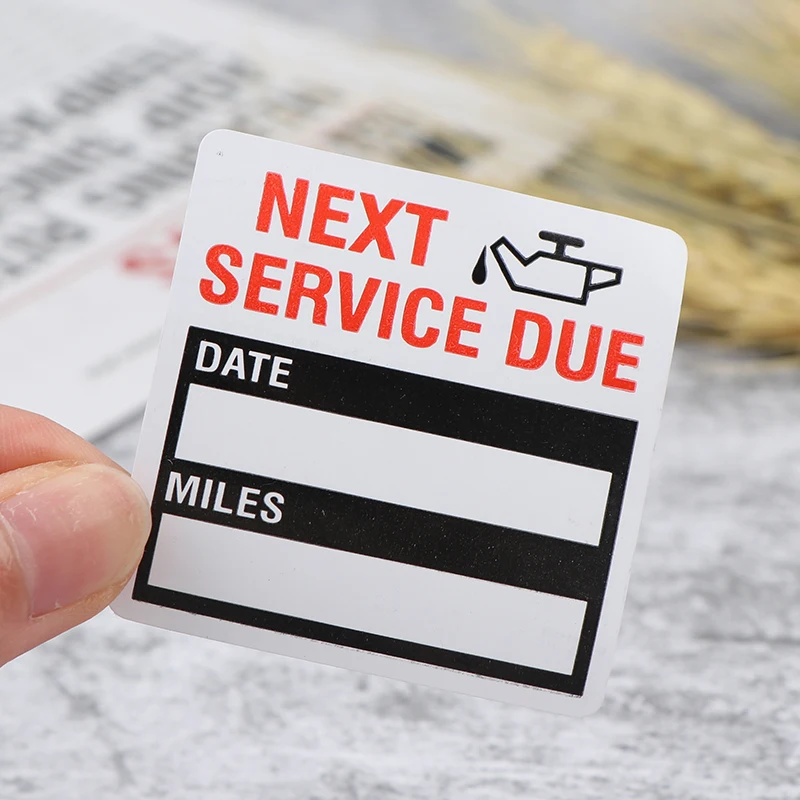 

100pcs/roll Oil Change Service Reminder Stickers Window Sticker Adhesive Labels Car Sticker