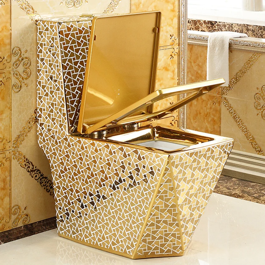 Домашний керамический унитаз в европейском стиле на полу роскошный Цельный