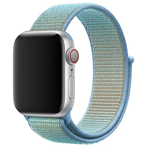 Спортивные петли для наручных часов Apple Watch, версии 44/42/40/38 мм 5/4/3/2/1 нейлоновый ремешок для наручных часов браслет ремешок с крючками и петлями застежка - Цвет ремешка: Cornflower