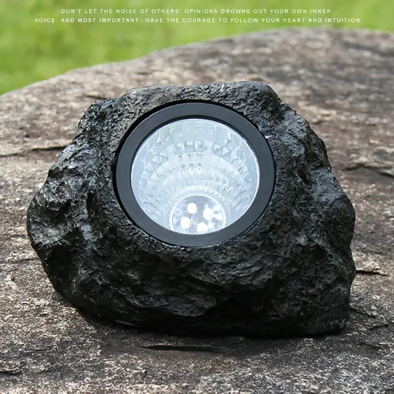 

Светодиодный фонарь с имитацией камня на солнечной батарее