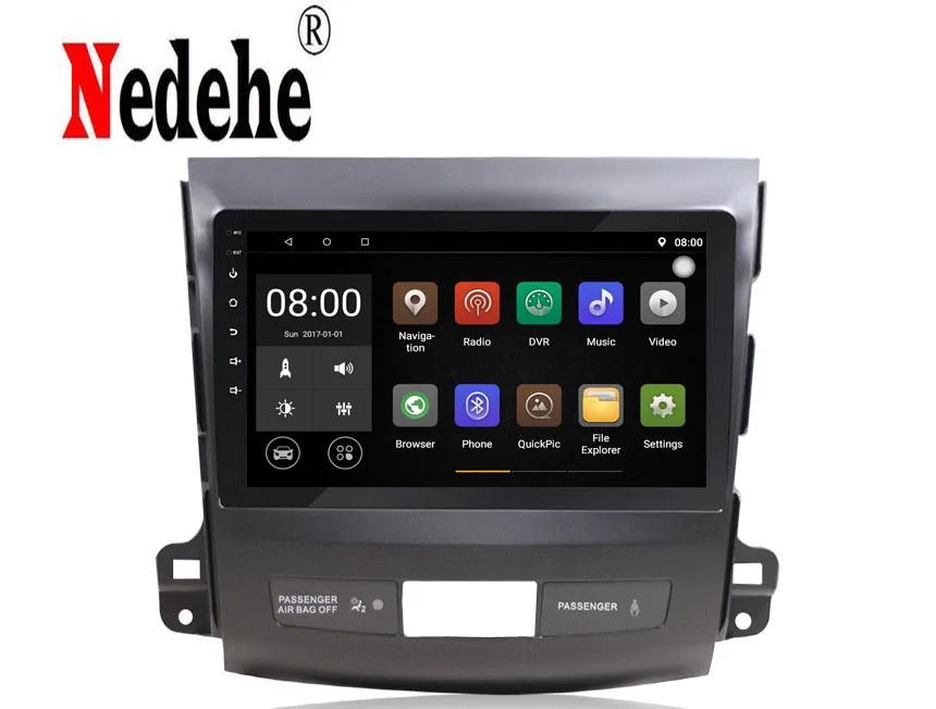 Автомагнитола Nedehe с dvd плеером мультимедийный проигрыватель 9 &quot Android 8 1 для Mitsubishi