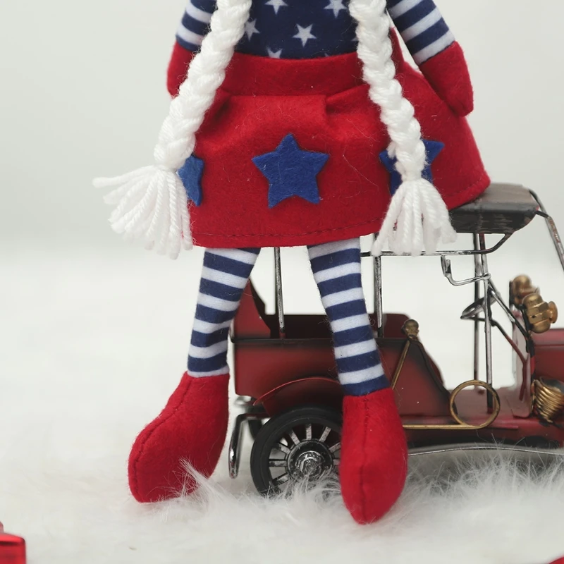 

Independence Day Gnome Star Nisse Dwarf Tomte Swedish Elf Tiered Tray Decoration 23GB