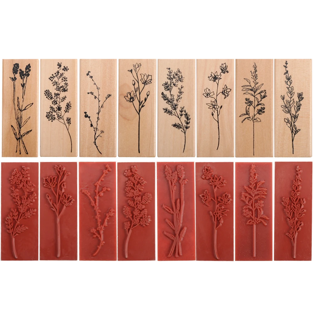 1PC Retro Grass Plants Stamps Rubber Wooden Standard Crafts DIY Scrapbooking Arts Stationery Supplies Home Accessories | Дом и сад