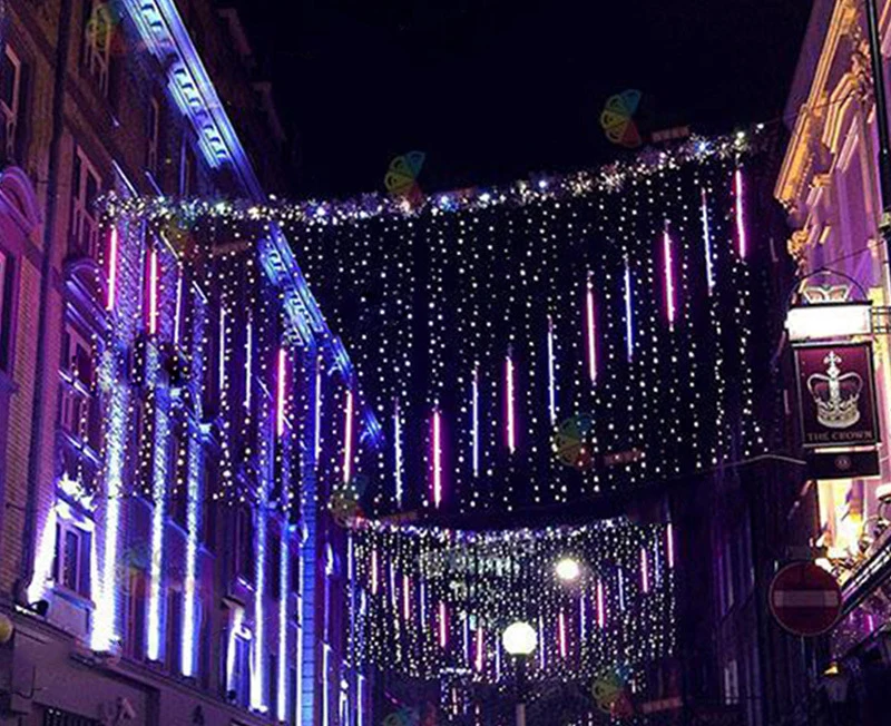 Рождественская гирлянда для метеоритного душа 8 шт./лот 45 см ниспадающий дождь