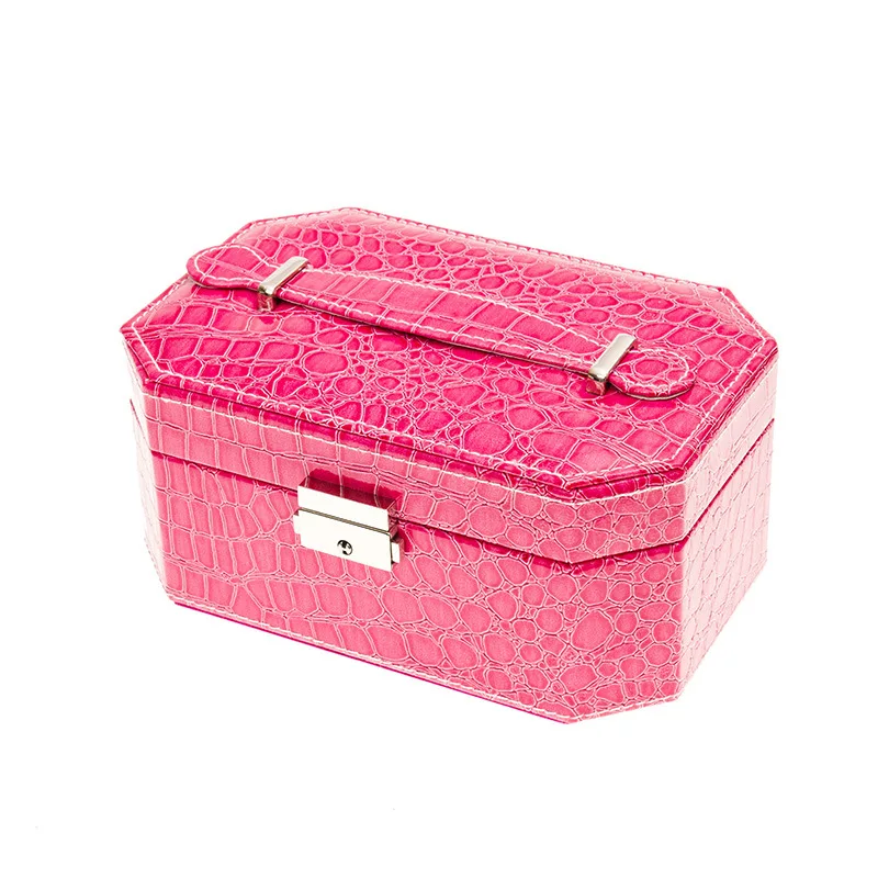 Винтажный портативный простой и свежий кожаный бокс для сережек гвоздиков колец