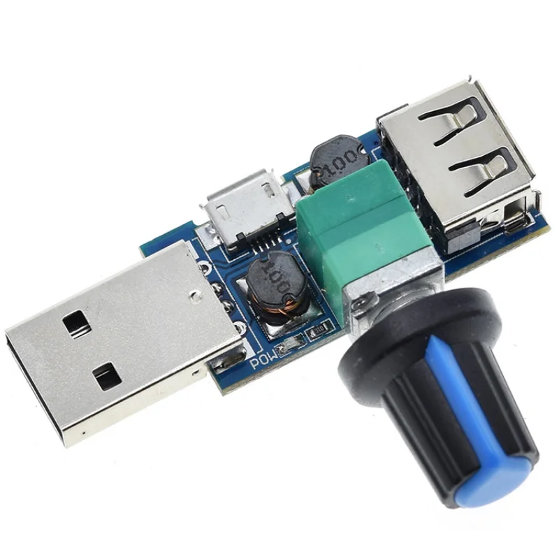 

Микроusb-регулятор вентилятора, 5 в постоянного тока, контроллер скорости ветра, регулятор громкости воздуха, охлаждающий бесшумный Многофун...