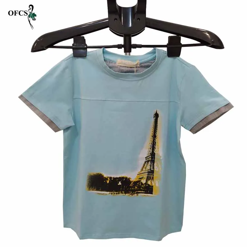 Детская летняя футболка с короткими рукавами для мальчиков детская хлопковая