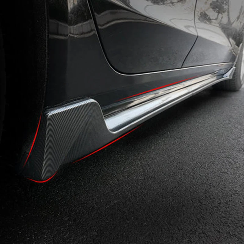 

For Tesla model 3 2017-2020 Side Body Skirts Kit Cover Trim Frame ABS material Carbon Car Accessorie Auto Styling