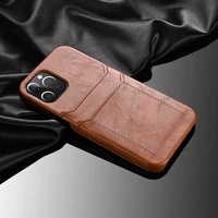 luxury business soft shockproof credit card pocket pu leather mobile phone case for iphone 12 pro max mini 11 x xs 8 plus fundas