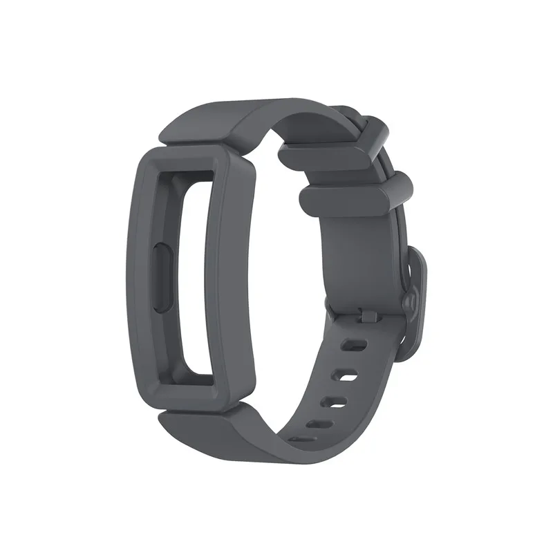 Grey Замена классический силиконовый ремешок Браслет для Fitbit ace 2 Дети часы ремешок для inspire/inspire огнеупорные часы - Цвет: Grey