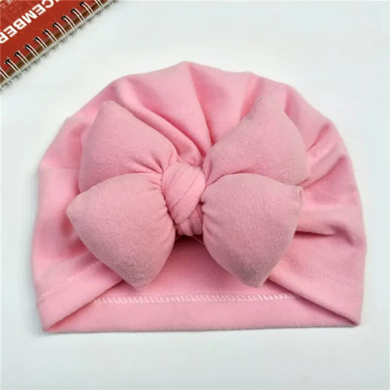 Шапка-тюрбан с большим бантом для новорожденных и маленьких мальчиков девочек