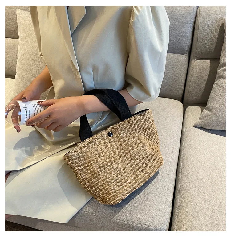 Летние богемные плетеные сумки ручной работы Женская пляжная соломенная сумка