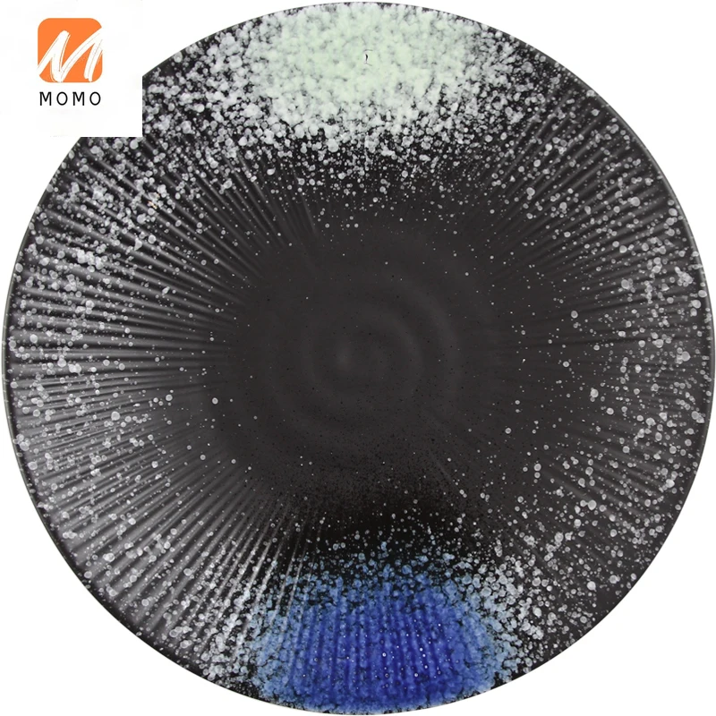 

Creative Personalized Ceramic Tableware Household Sushi Plate Dish Fish Plate Dinner Plate Restaurant Plate round Flat Plate