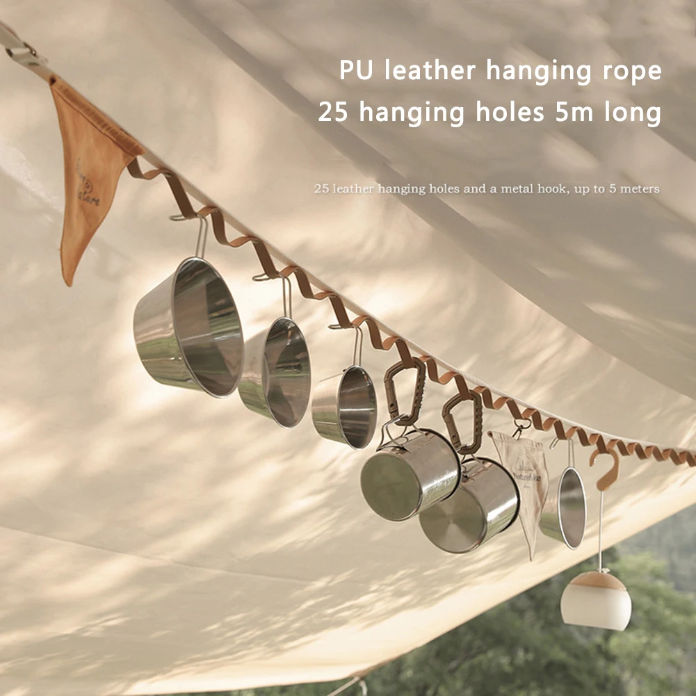 

Japanese Outdoor Camping Hanging Rope Adjustable Laundry Drying Hanging Clothesline Picnics Hanging Rope Camping Tools