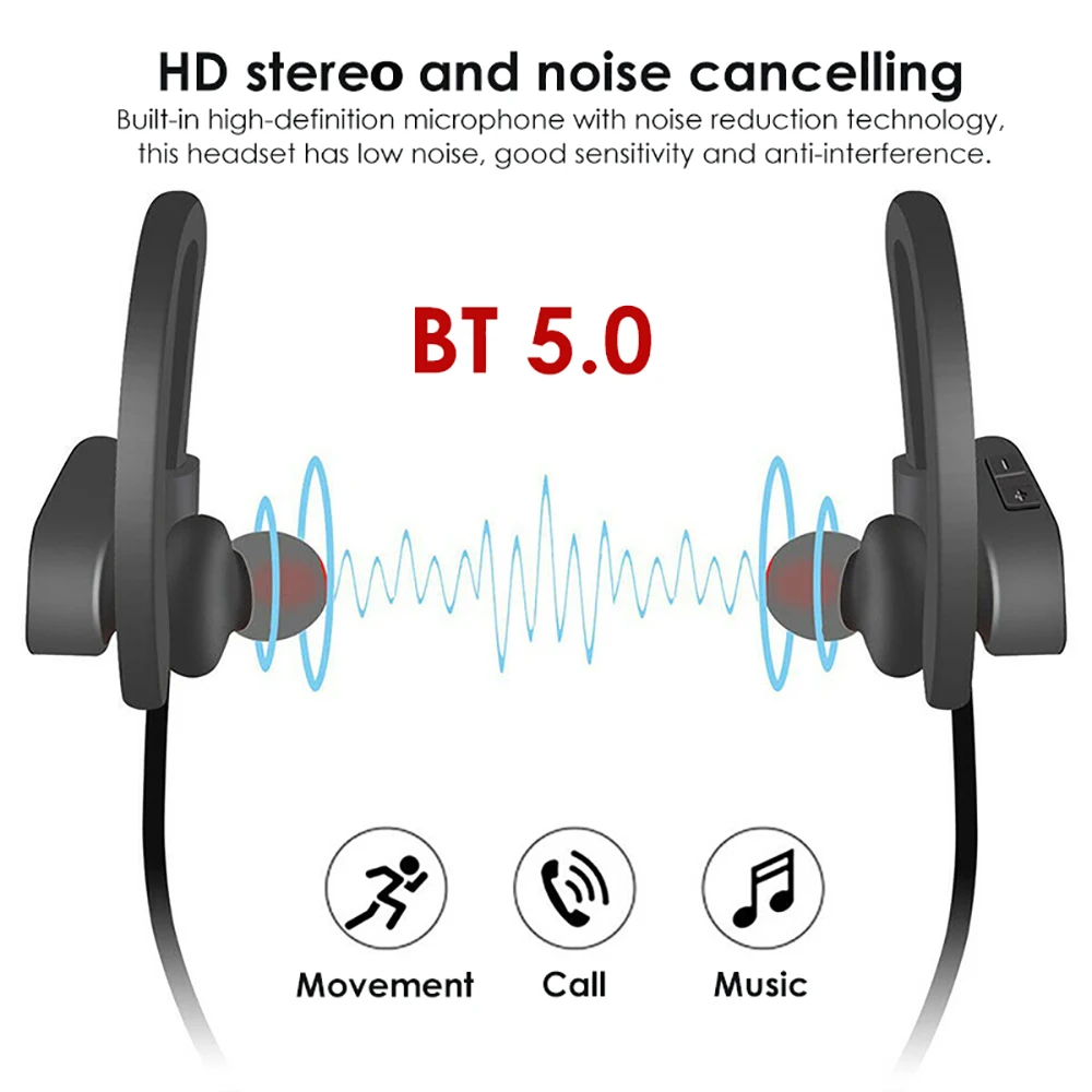 Bluetooth-наушники-вкладыши с шумоподавлением и поддержкой Bluetooth 5 0 | Электроника