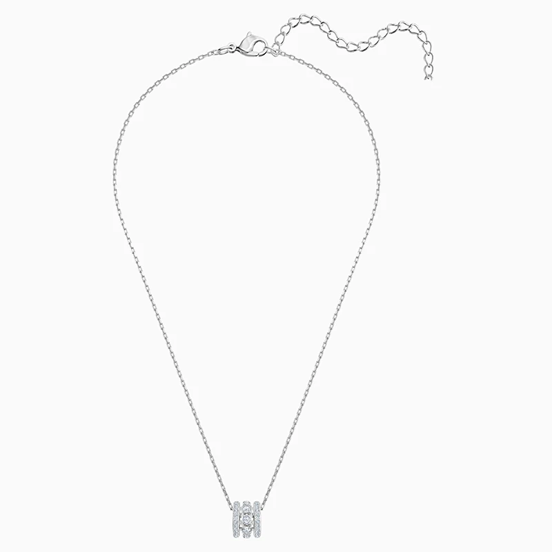 

Fashion Jewelry SWA New FURTHER Pendant Platinum Round Necklace Pattern Crystal Female Luxury Jewelry Romantic Birthday Gift