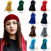 2021 hot sale wholesale fashion durag high quality muslim velvet durag bandana