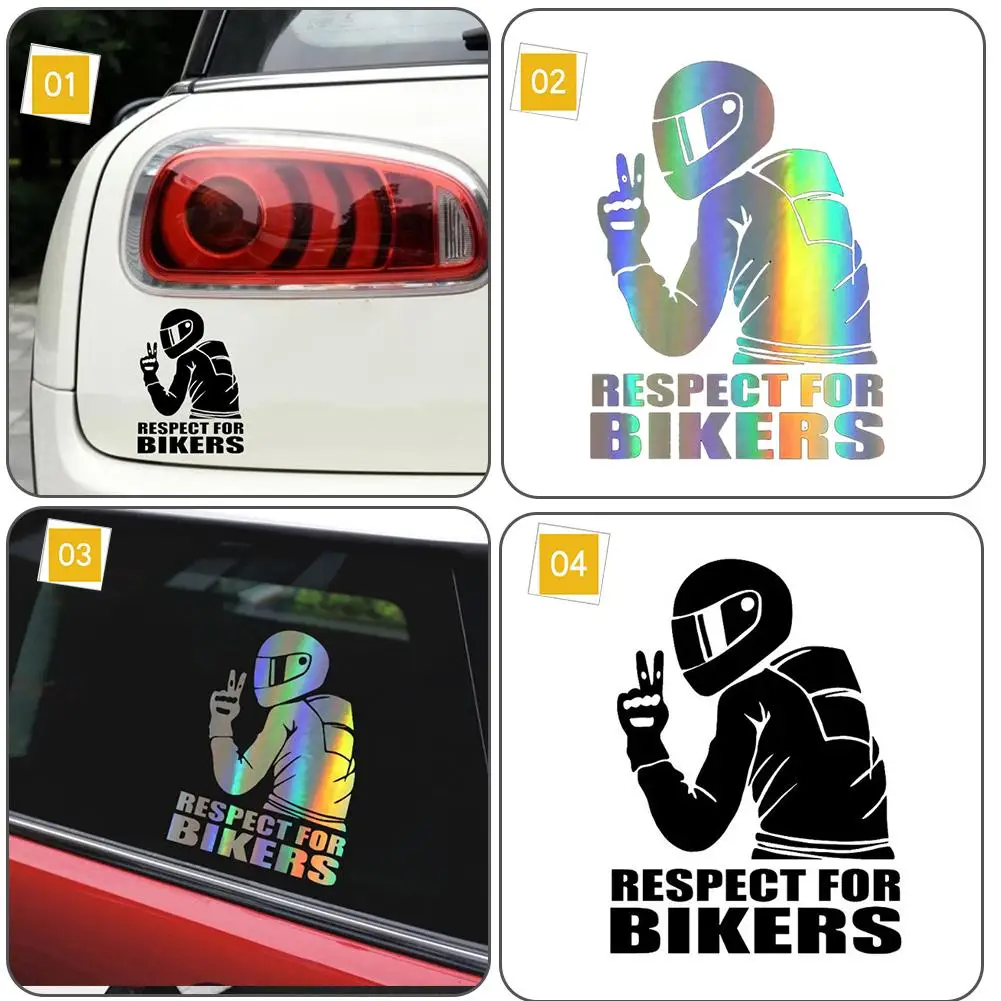 

motorcycle Funny Car Stickers Respect Biker Sticker For HONDA CBF600 SA CBR600F hoRnet 250 cb400 CB599 CB600 HORNET