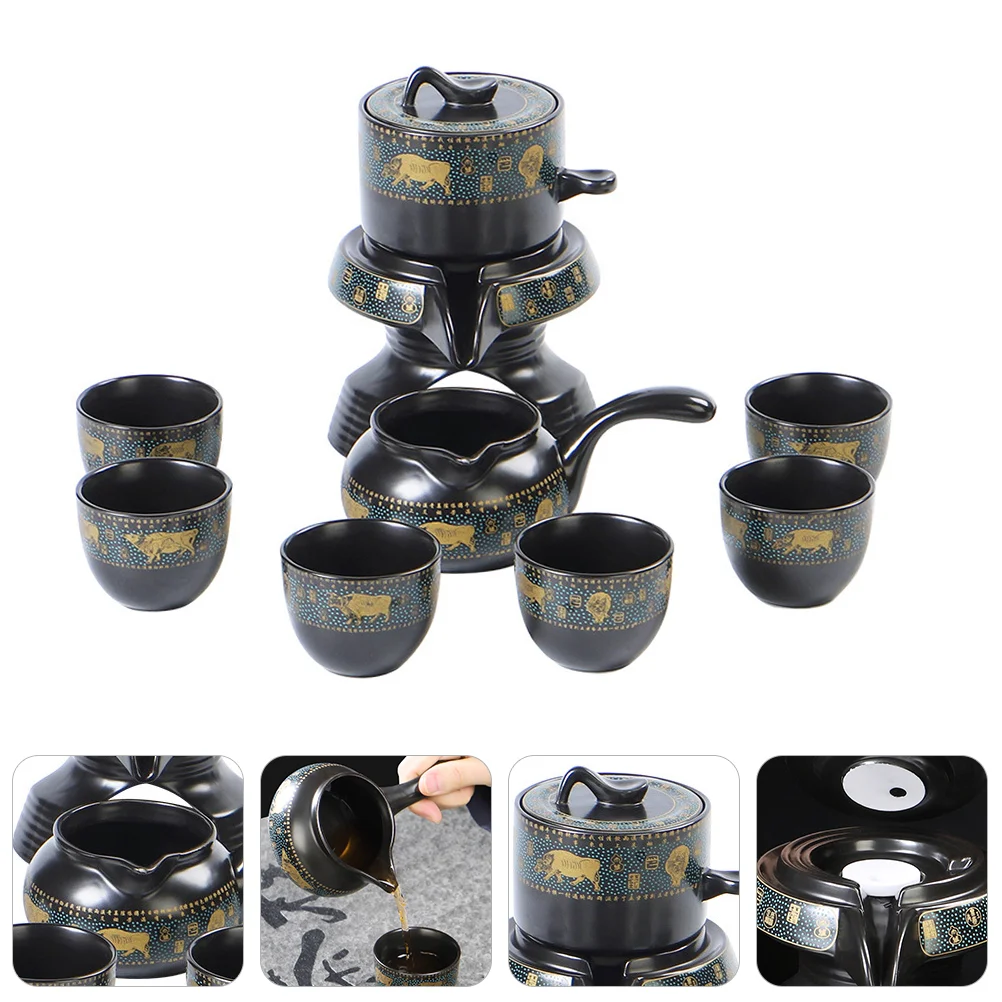 

1 Set Chinese Kung Fu Tea Set Automatic Pot Cups Tea Ceremony Party Gift