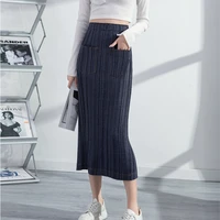 miyake pleated skirt womens 2022 spring and summer new fashion casual bag hip elastic all match comfortable pleated skirt