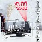 Светодиодный цифровой будильник часы настольные электронные настольные часы USB Пробуждение FM-радио проектор времени функция повтора будильник