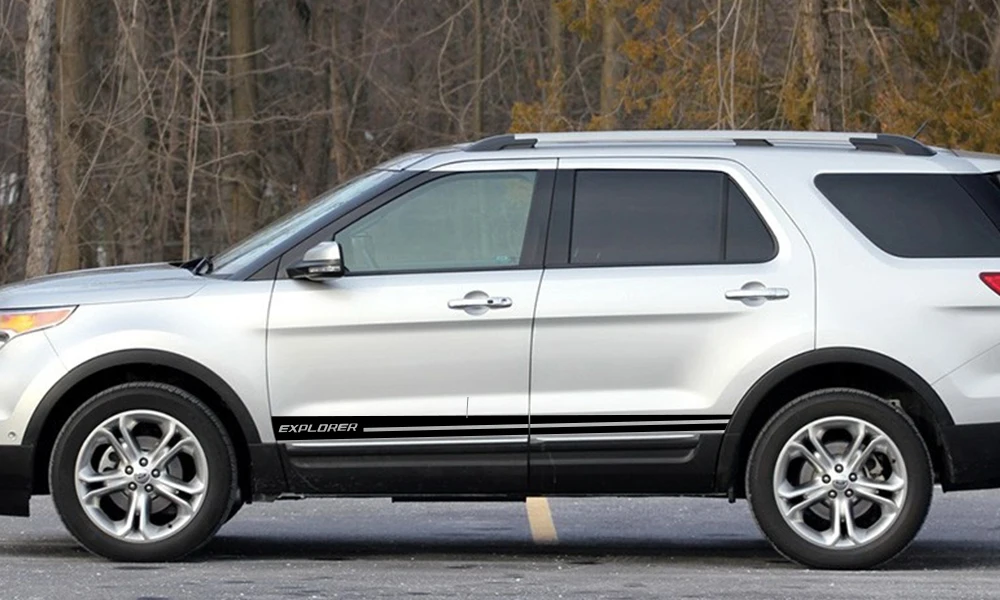2 шт. для Ford Explorer Автомобильная боковая полоса наклейка DIY Автомобильная виниловая пленка гоночные спортивные наклейки Стайлинг автомобильные принадлежности для тюнинга