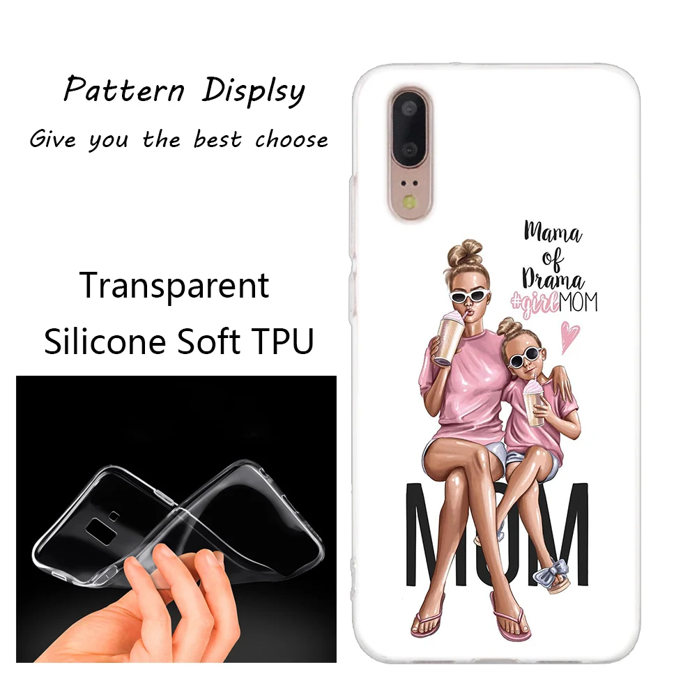 002 Мягкий силиконовый чехол для мамы, девочки и мальчика, для huawei P30 P20 P10 P9 P8 Lite P30 P20 Pro Mini P Smart Plus, Модный чехол - Цвет: 002