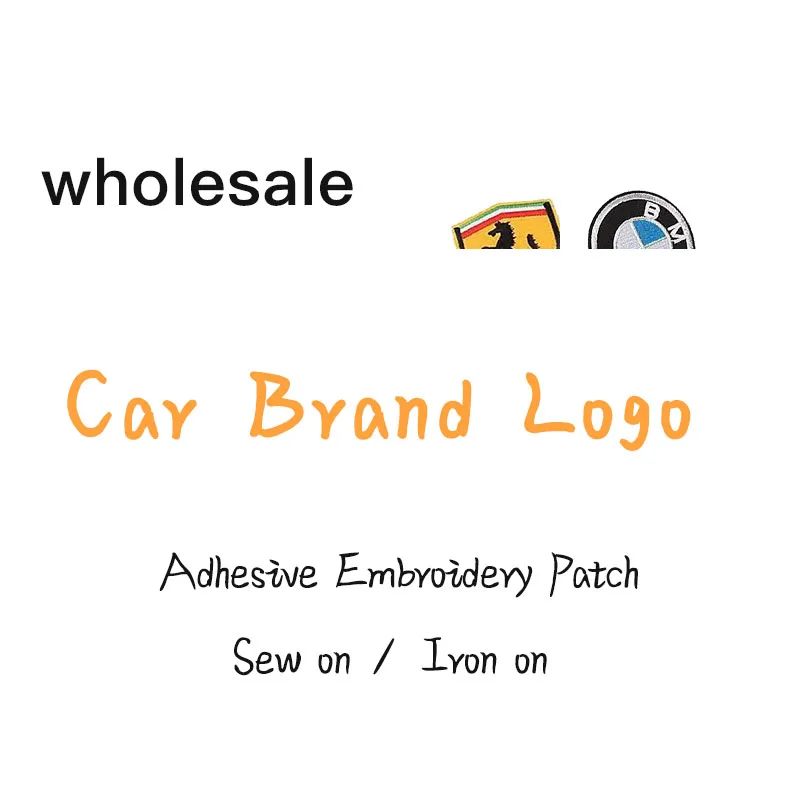 

Car Brand Logo Embroidery Cloth Stickers Wholesale Famous Car Logo Patch Sewing Diy Clothes Toy Phone Case Jacket Decoration