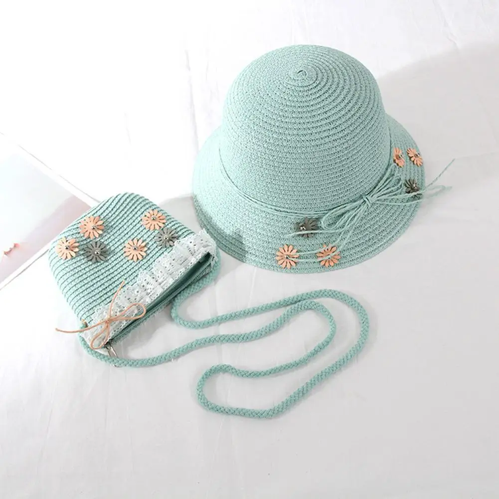 Женская Дамская летняя уличная плетеная Цветочная Солнцезащитная шляпа