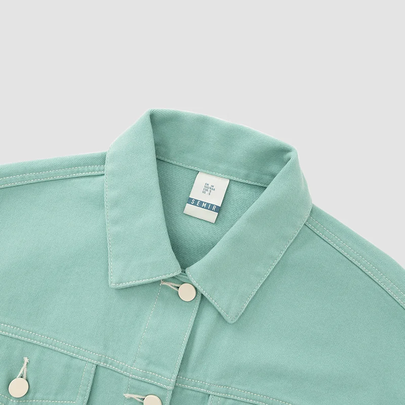 Куртка SEMIR Женская свободная модная короткая джинсовая в Корейском стиле
