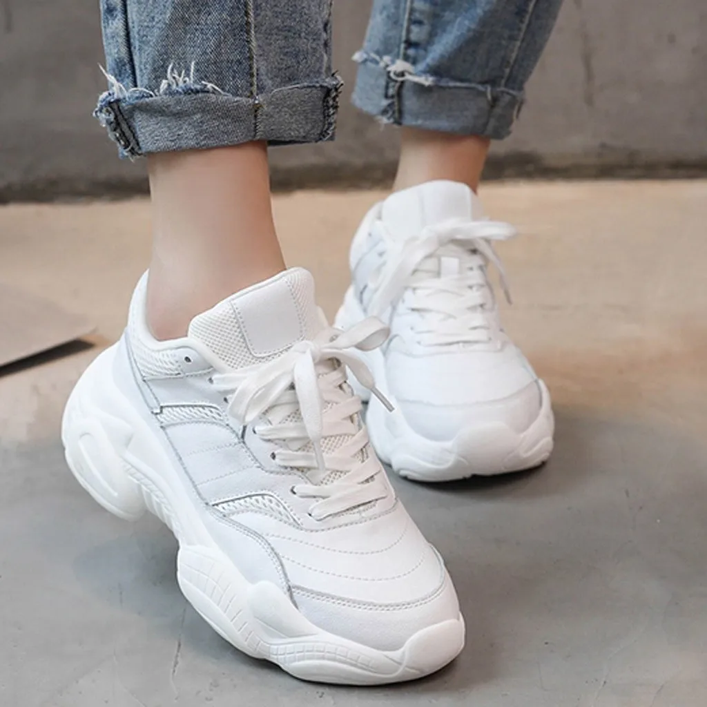 Женские кроссовки на платформе SAGACE повседневные дышащие толстой подошве Chaussures