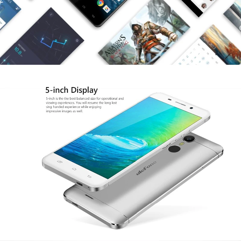 Ulefone Metal Lite 3G мобильный телефон 5 дюймов HD экран MT6580 четырехъядерный Android 1 Гб RAM 16 ROM