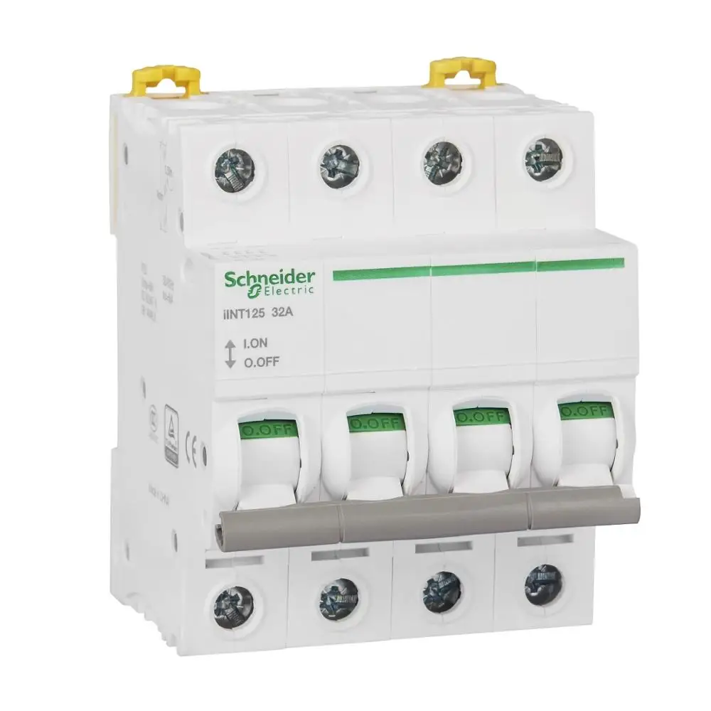 

Original Export IINT125 Isolation Switch, 4P 32A 400VAC 50 / 60hz 4ka Mini Switch-disconnector Alone DIN Rail Mounting A9S68432