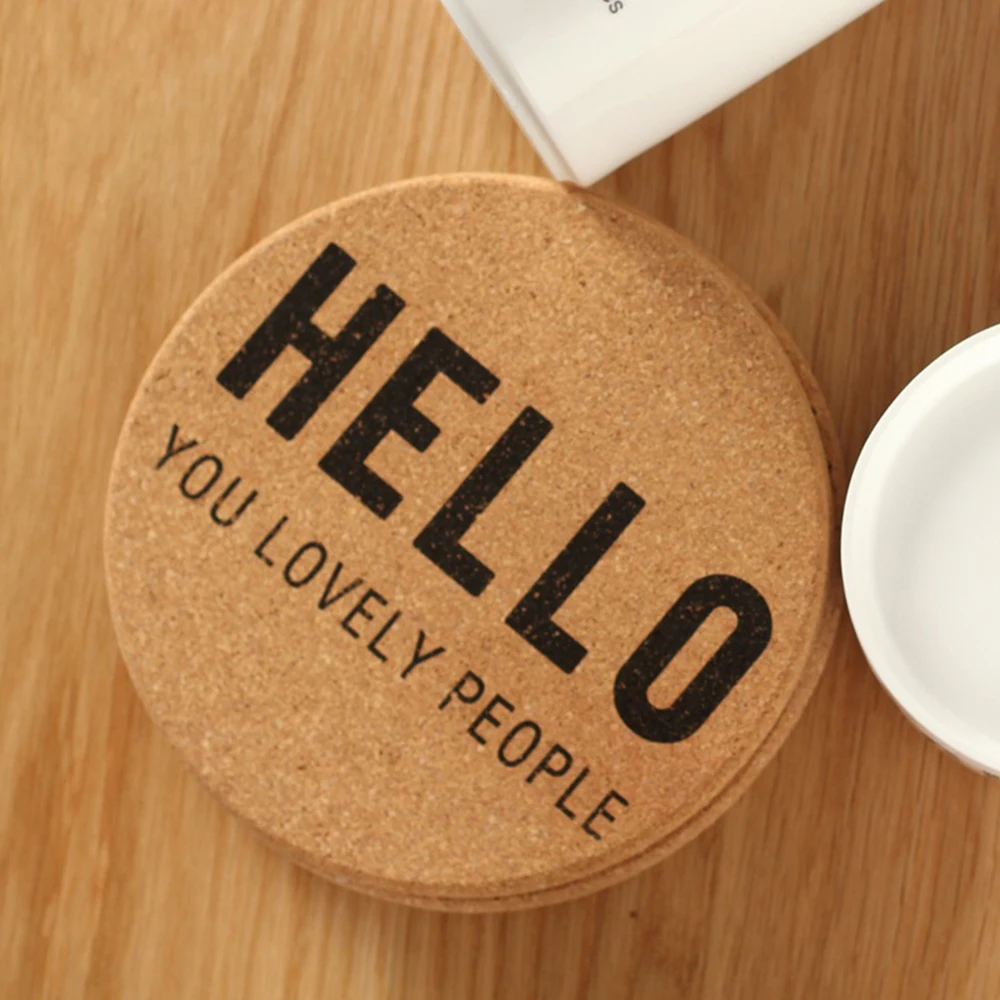 Кофейная чашка коврик для кружки из корквуда Ретро стиль чая столовые приборы