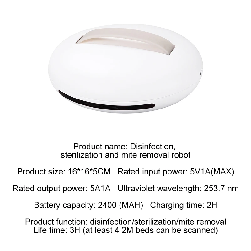 

CAHOT UV Sterilizer Disinfection Mite Killer Intelligent Bacteria Killing Robot Cleaner USB Charging Convenient Household Travel