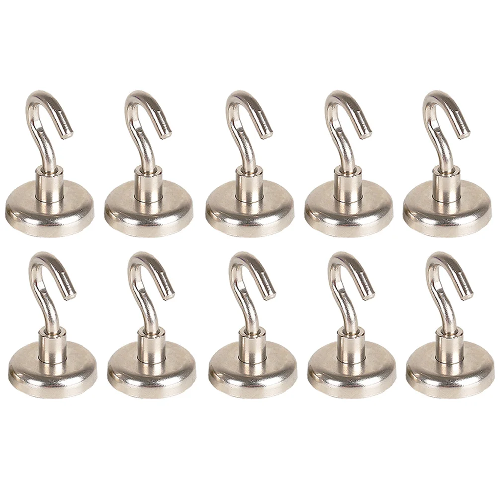 

Прочные неодимовые магнитные крючки 10 шт., сверхмощные магнитные крючки для дома, кухни, рабочего места, офиса и гаража