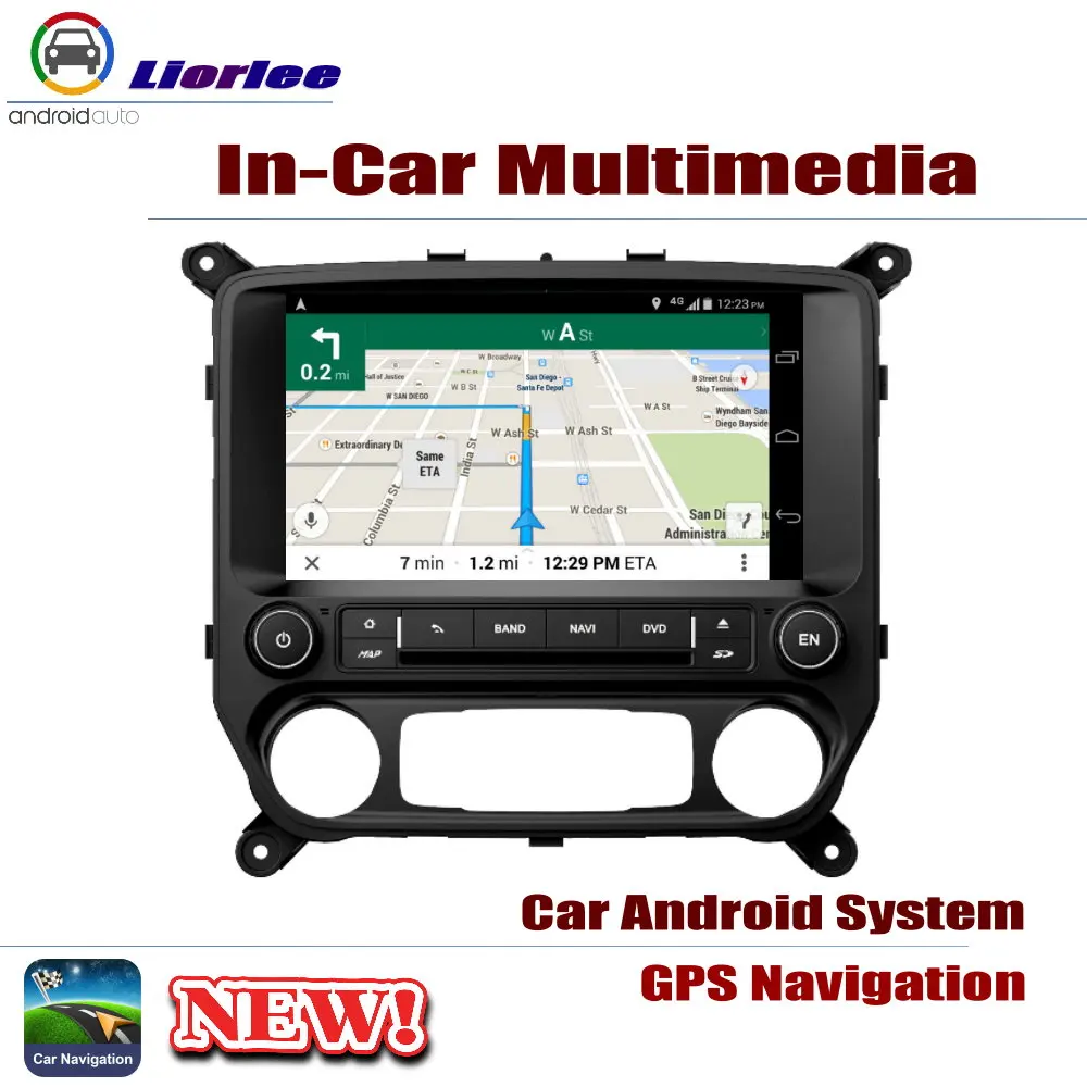 Автомобильная система Android 1080P IPS ЖК экран для Chevrolet Chevy Silverado 2014 2019 DVD плеер GPS